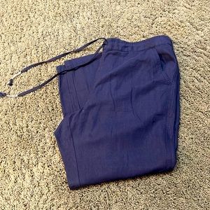 J.Crew Linen Pants, NWT, Navy, SZ XL